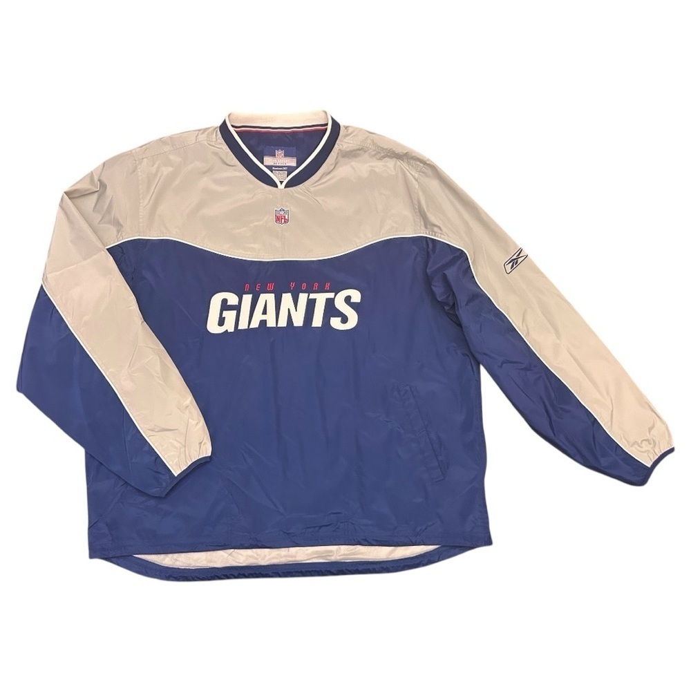 Vintage New York Giants Jacket NFL Football Reebok Pullover Jacket Rare 2XL